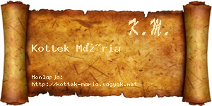Kottek Mária névjegykártya